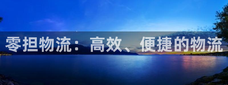 豪门国际如何看计划：零担物流：高效、